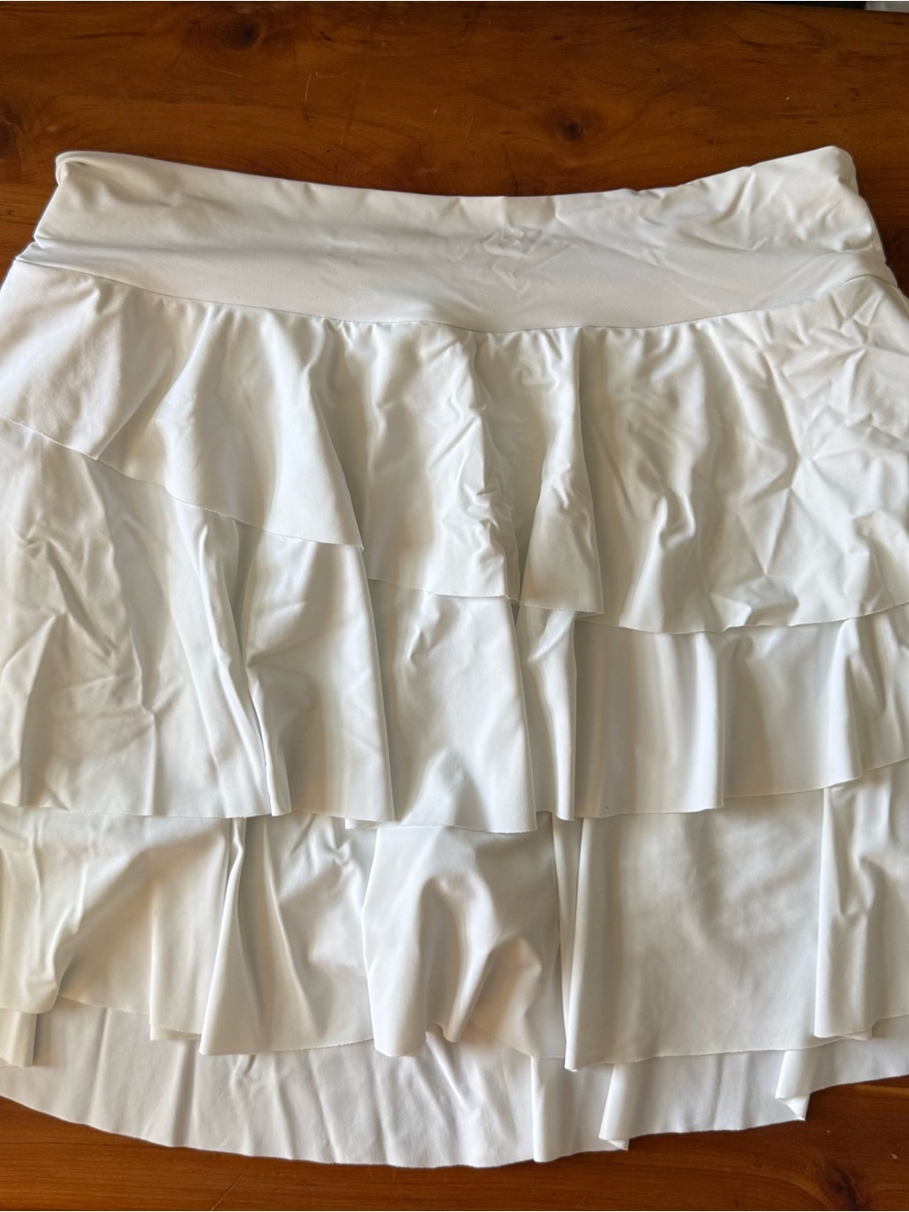 Altar'd State White Tiered Ruffle Mini Skirt